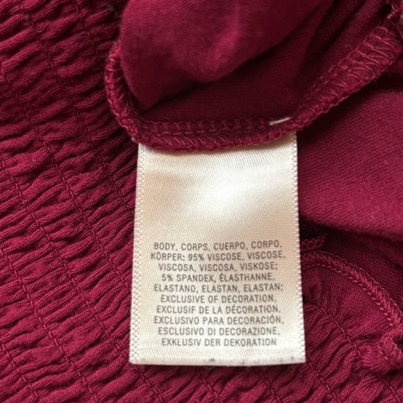 Anthropologie Meadow Rue Burgundy Hampshire Top Small - Picture 9 of 11